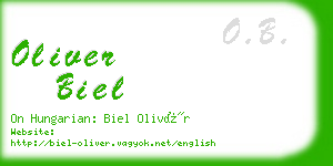 oliver biel business card